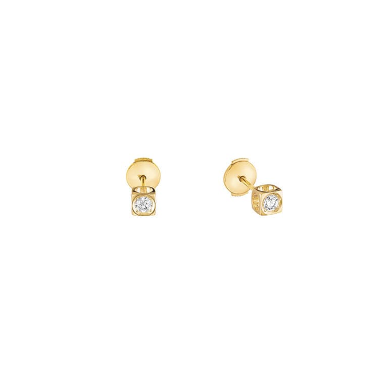 dinh van Le Cube Diamant oorknoppen geelgoud met diamant - 808111 - #4
