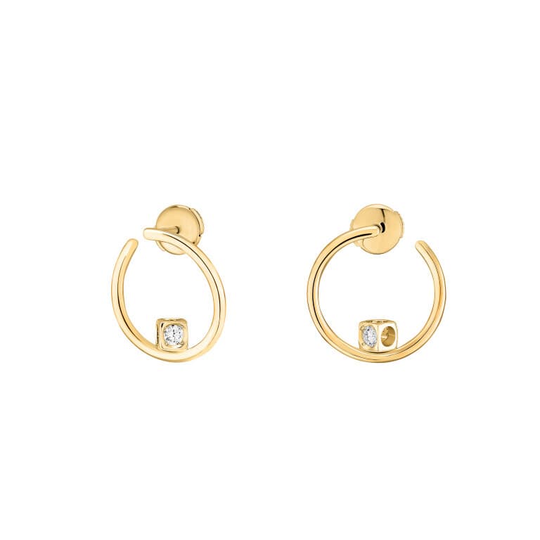 dinh van Le Cube oorringen geelgoud met diamant - 808811 - #1