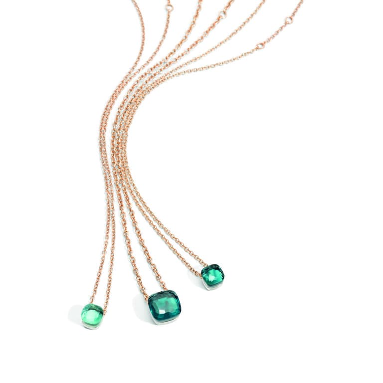 Pomellato Nudo collier met hanger rosé/wit goud met London topaas - PCB6010 O6000 000TL - #6