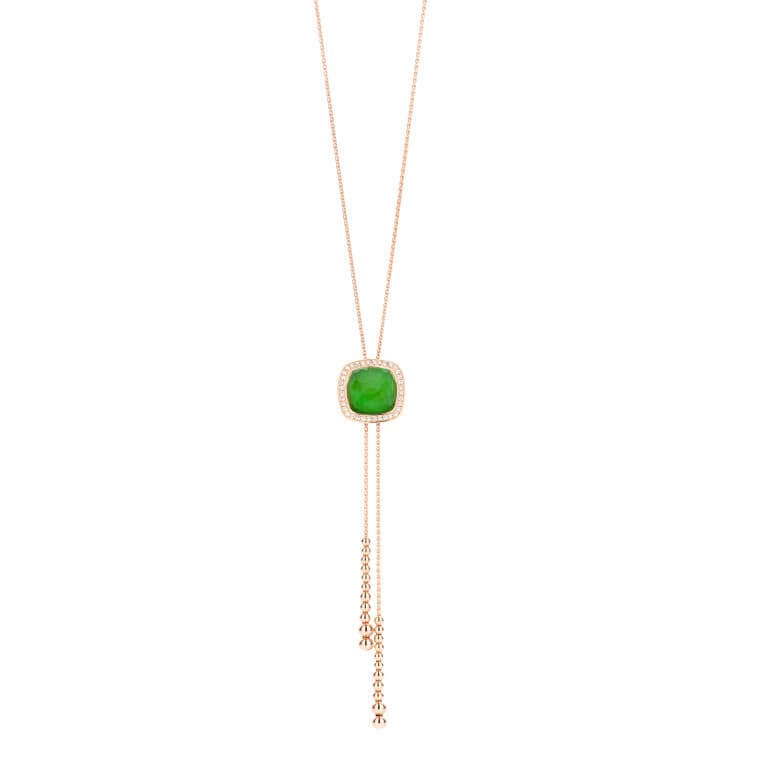 Tirisi Jewelry Milano Due collier roodgoud met diamant - TN2095EMP - #1