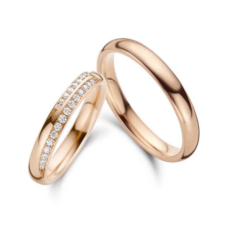 roodgoud trouwring herenring Love Collection - 280077 - #2