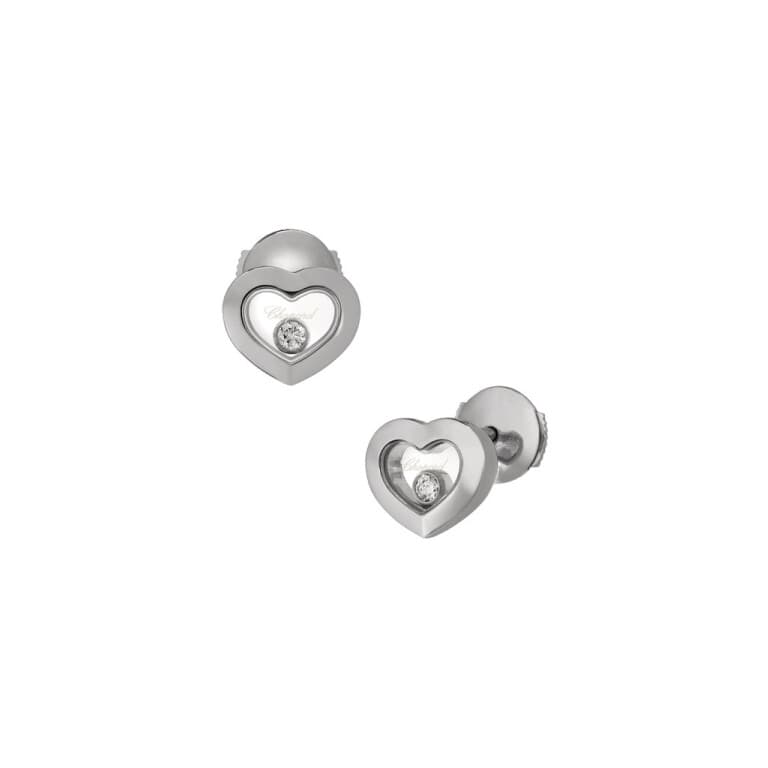 Chopard Happy Diamonds Icons Heart oorknoppen witgoud met diamant - 83A054-1001 - #2