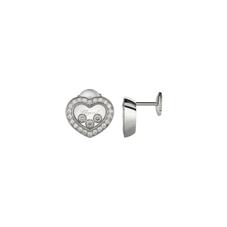 Chopard Happy Diamonds Icons Heart oorknoppen witgoud met diamant - 83A611-1201 - #3