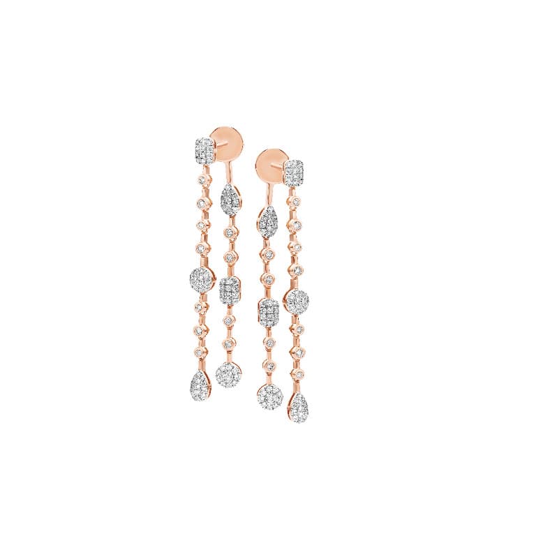 Tirisi Jewelry Venice oorhangers rosé/wit goud met diamant - TE9262DP - #2