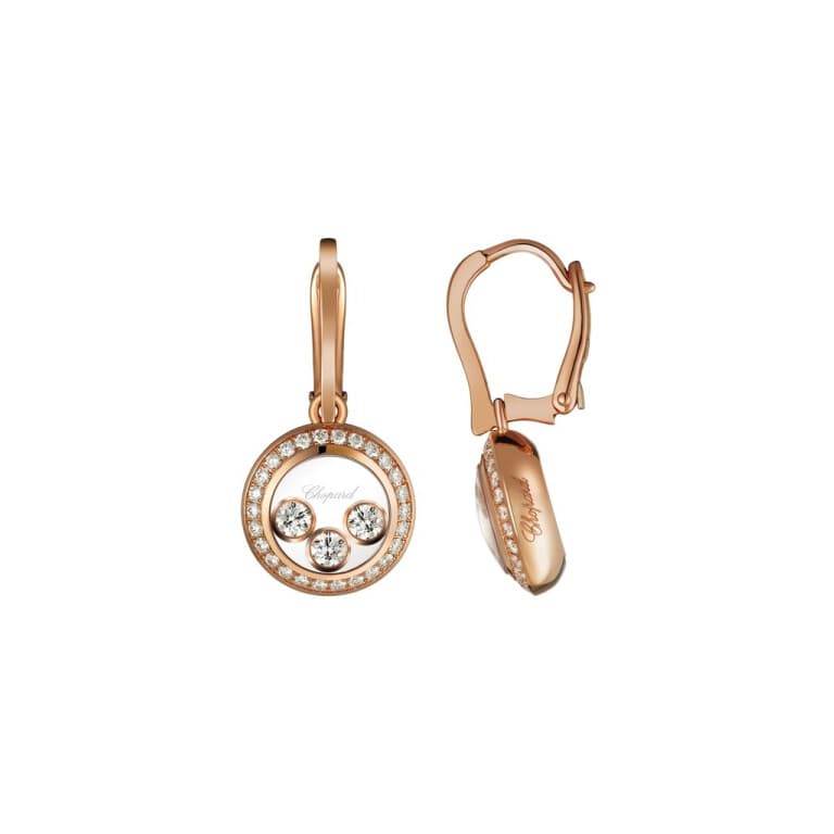 Chopard Happy Diamonds oorhangers roodgoud met diamant - 839562-5004 - #2