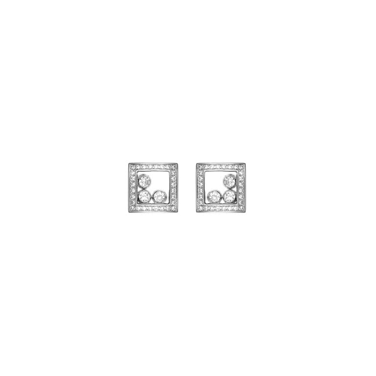Chopard Happy Diamonds Happy Loupe oorknoppen witgoud met diamant - 839224-1002 - #1