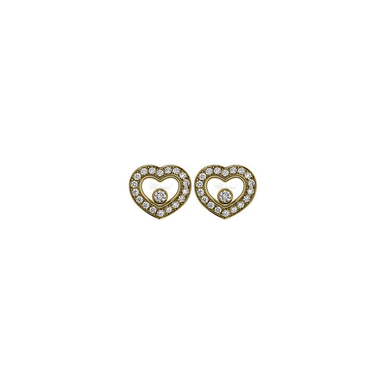 Chopard Happy Diamonds Icons Heart oorknoppen geelgoud met diamant - 83A054-0201 - #1