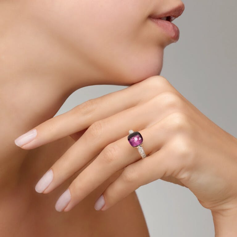 Pomellato Nudo Petit Petit ring rosé/wit goud met diamant - undefined - #3