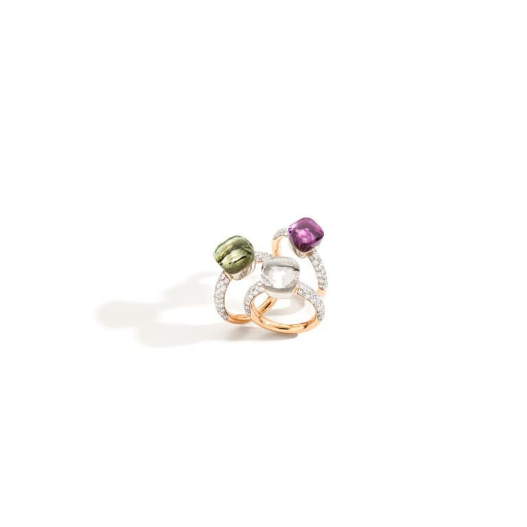 Pomellato Nudo ring rosé/wit goud met diamant - PAC0040 O6WHR DB0PA - #4