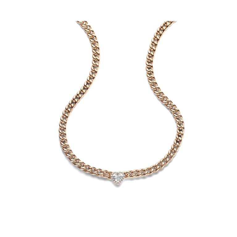 roodgoud gourmette collier met diamant SC Highlights Diamonds - #2