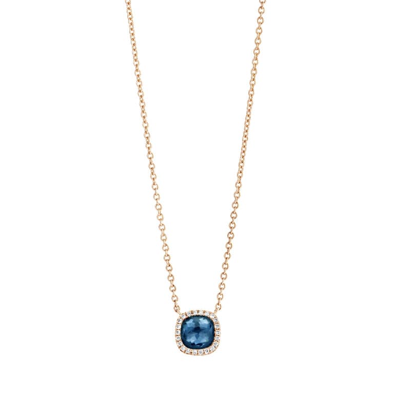 Tirisi Jewelry Milano Sweeties collier met hanger entourage roodgoud met diamant - TP9152LBTP - #2