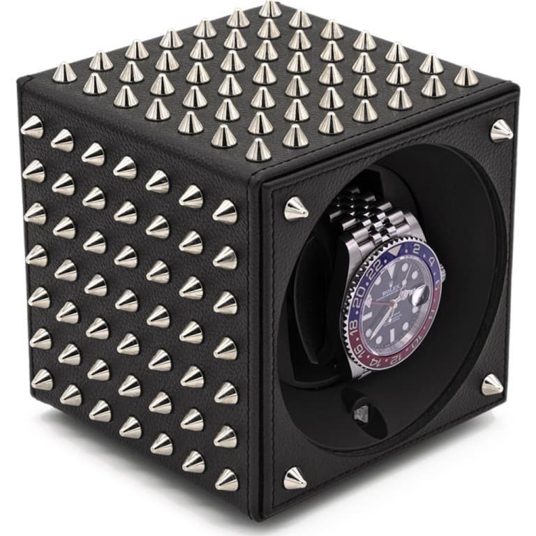 Spikes Black Leather/Chrome - Swiss KubiK - Sk01.Spike.Black/Chrome