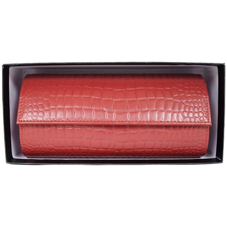 horloge etui alligator rood - Schaap en Citroen 