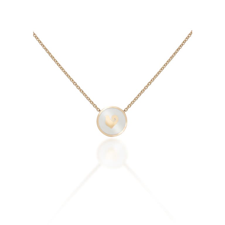 Chantecler Paillettes collier met hanger roodgoud met diamant - 41409 - #3