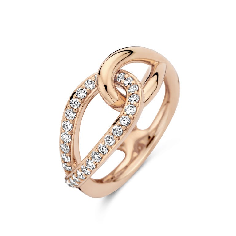 roodgoud ring met diamant Schaap en Citroen Diamonds - #2