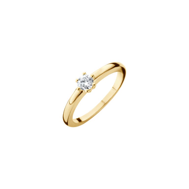 geelgoud solitair ring met diamant Schaap en Citroen Diamonds - #1