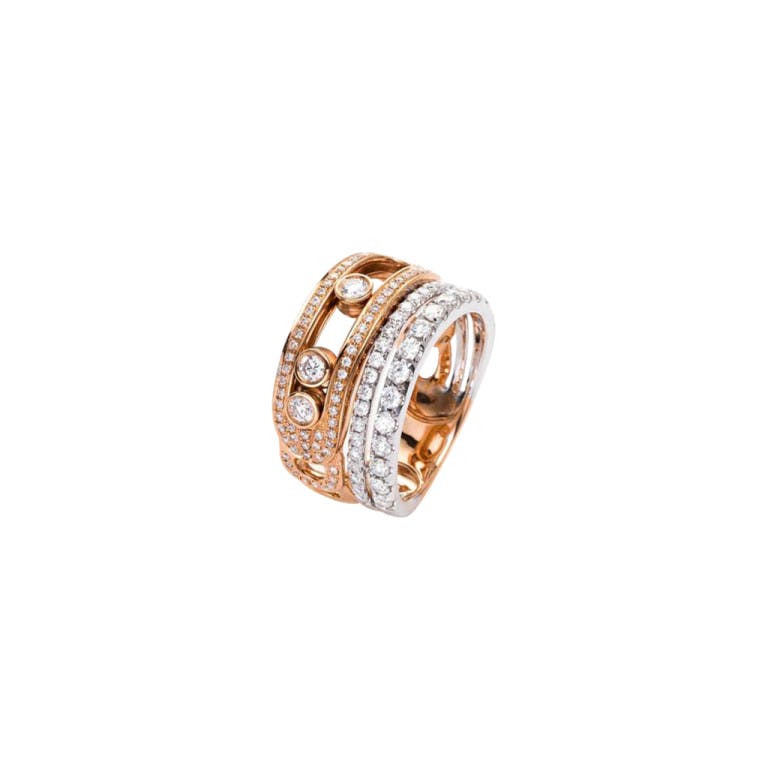 rosé/wit goud ring met diamant Schaap en Citroen Diamonds