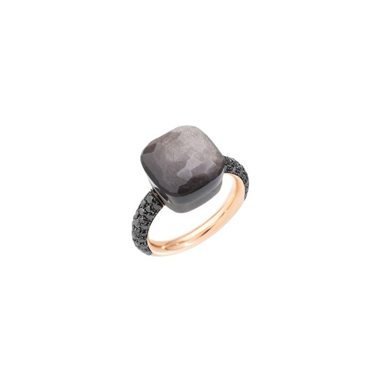 Pomellato Nudo Maxi ring titanium/goud met diamant - undefined - #1