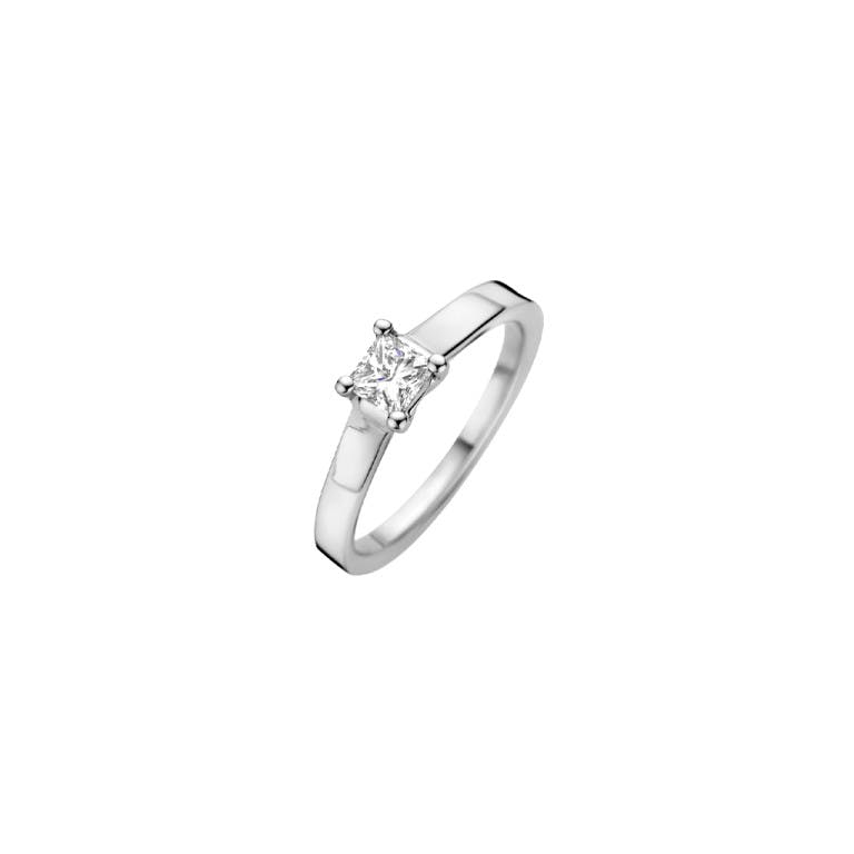 witgoud solitair ring met diamant Schaap en Citroen Diamonds - #1