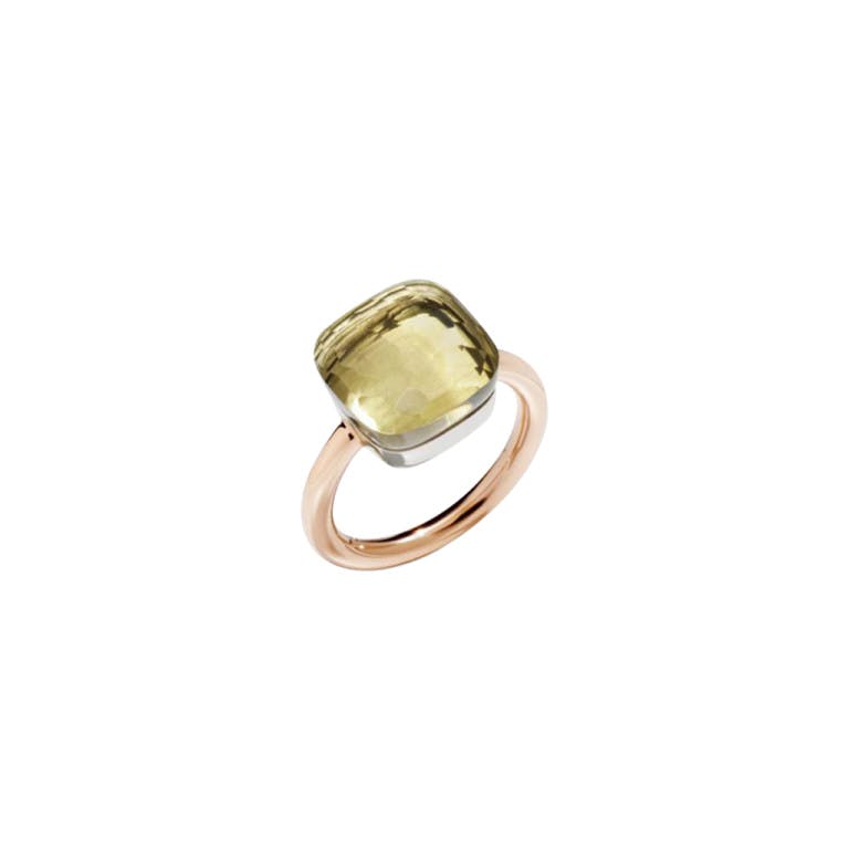 Pomellato Nudo Grande ring rosé/wit goud met Kwarts - undefined - #1