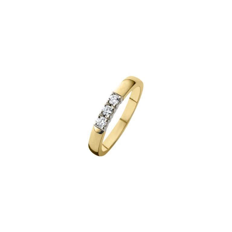 geel/wit goud alliance ring met diamant Schaap en Citroen Diamonds