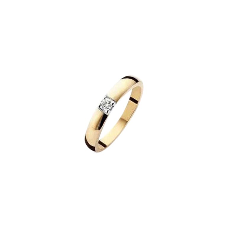 geel/wit goud alliance ring met diamant Schaap en Citroen Diamonds