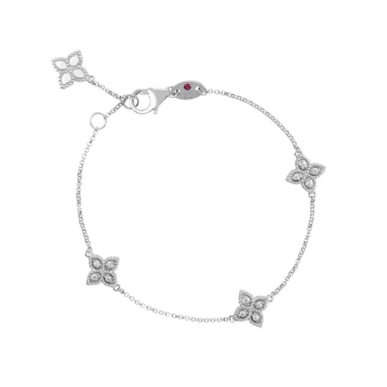 Roberto Coin Princess Flower armband witgoud met diamant - undefined - #1