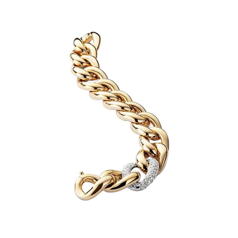 rosé/wit goud gourmette armband met diamant SC Highlights Diamonds