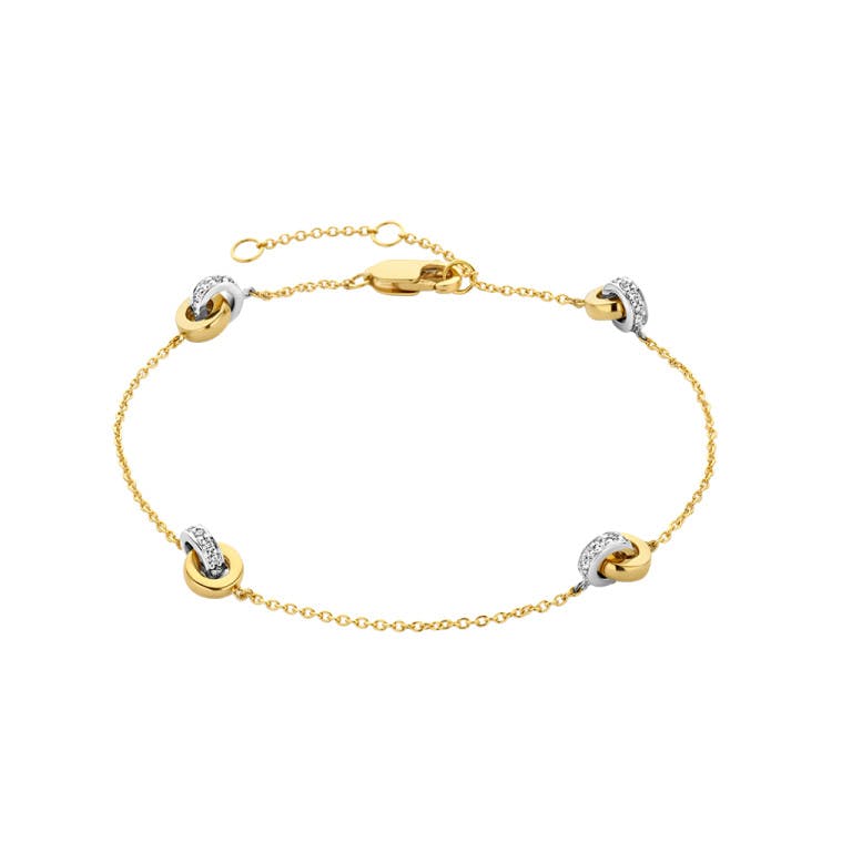 geel/wit goud armband met diamant Schaap en Citroen Diamonds - #1