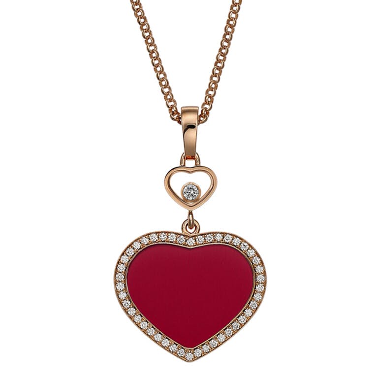 Chopard Happy Diamonds Happy Hearts collier met hanger roodgoud met diamant - undefined - #2
