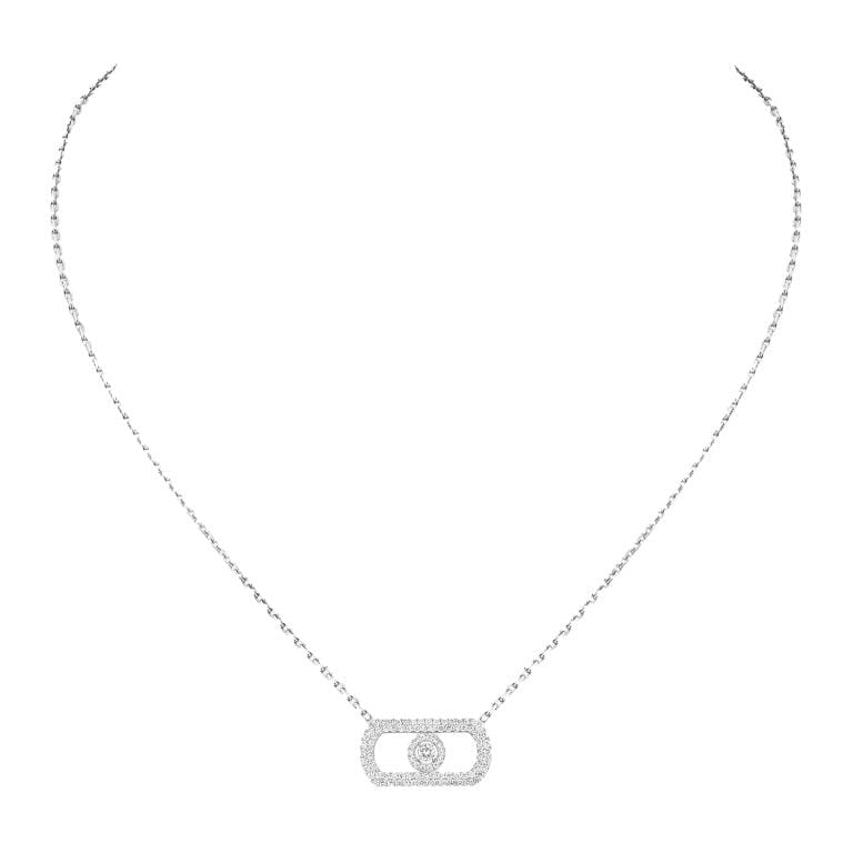 Messika Move collier witgoud met diamant - undefined - #1