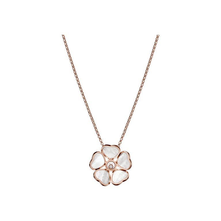 Chopard Happy Diamonds Happy Hearts Flowers collier met hanger roodgoud met diamant - undefined - #3