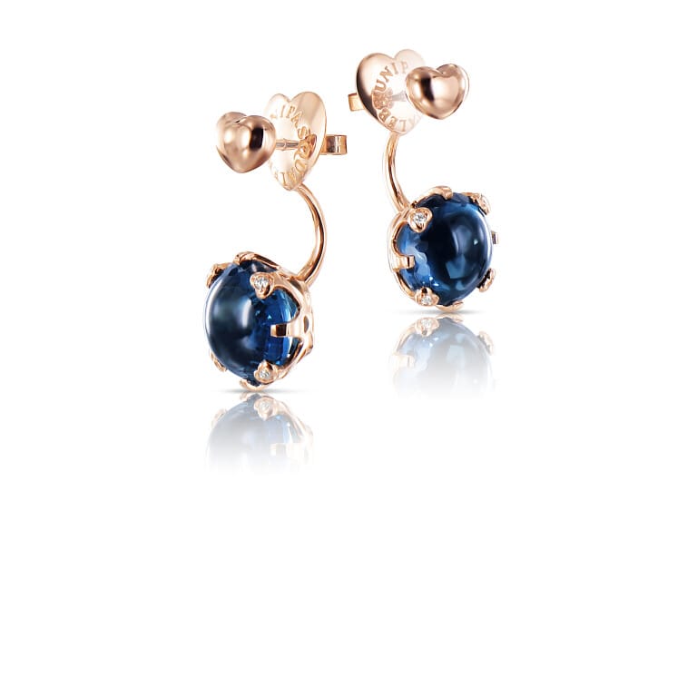 Pasquale Bruni Sissi oorknoppen roodgoud met diamant - 14755R
