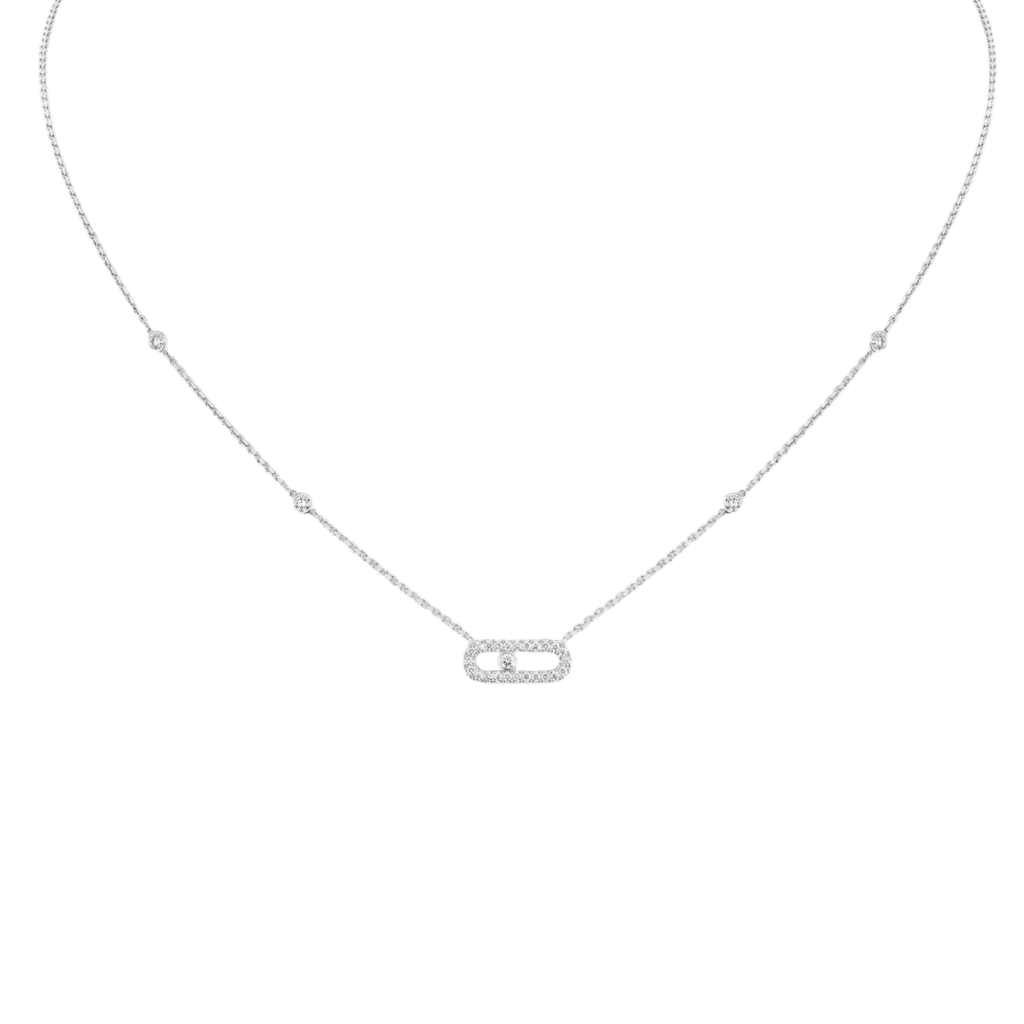 Messika Move Uno collier witgoud met diamant - 4708-WG - #1 Messika Move Uno collier witgoud met diamant - 4708-WG - #1
