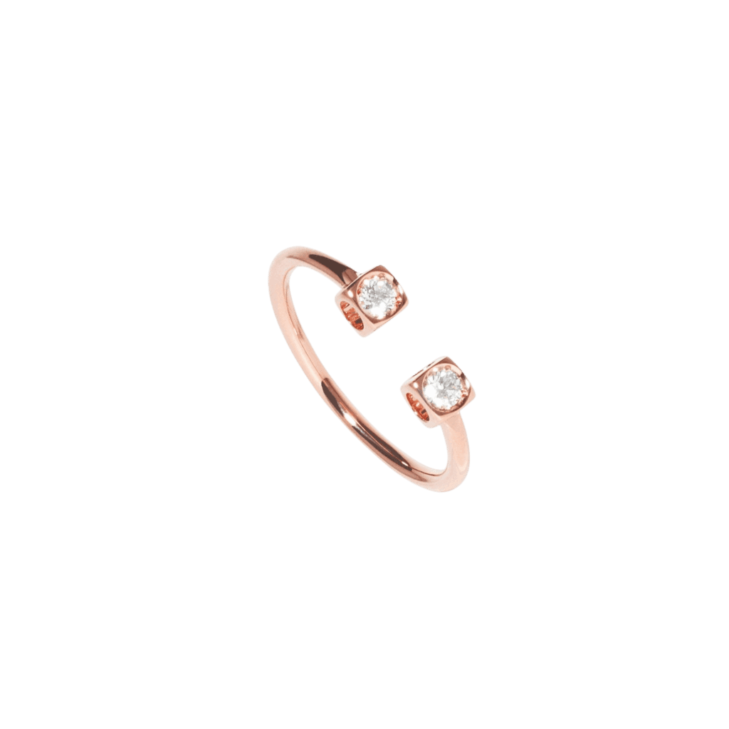 dinh van Le Cube Diamant ring roodgoud met diamant - 208515 - #1 dinh van Le Cube Diamant ring roodgoud met diamant - 208515 - #1