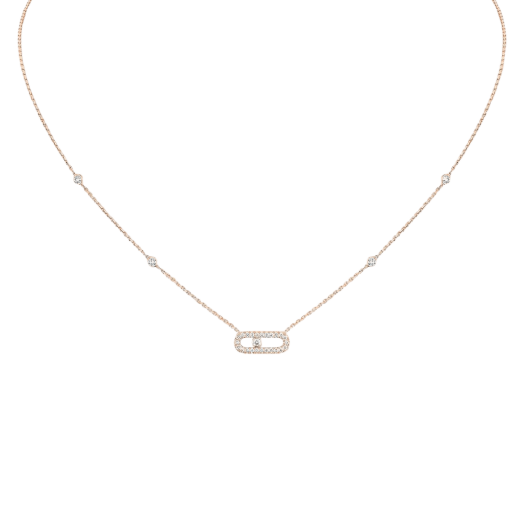 Messika Move Uno collier roodgoud met diamant - 4708-PG - #1 Messika Move Uno collier roodgoud met diamant - 4708-PG - #1