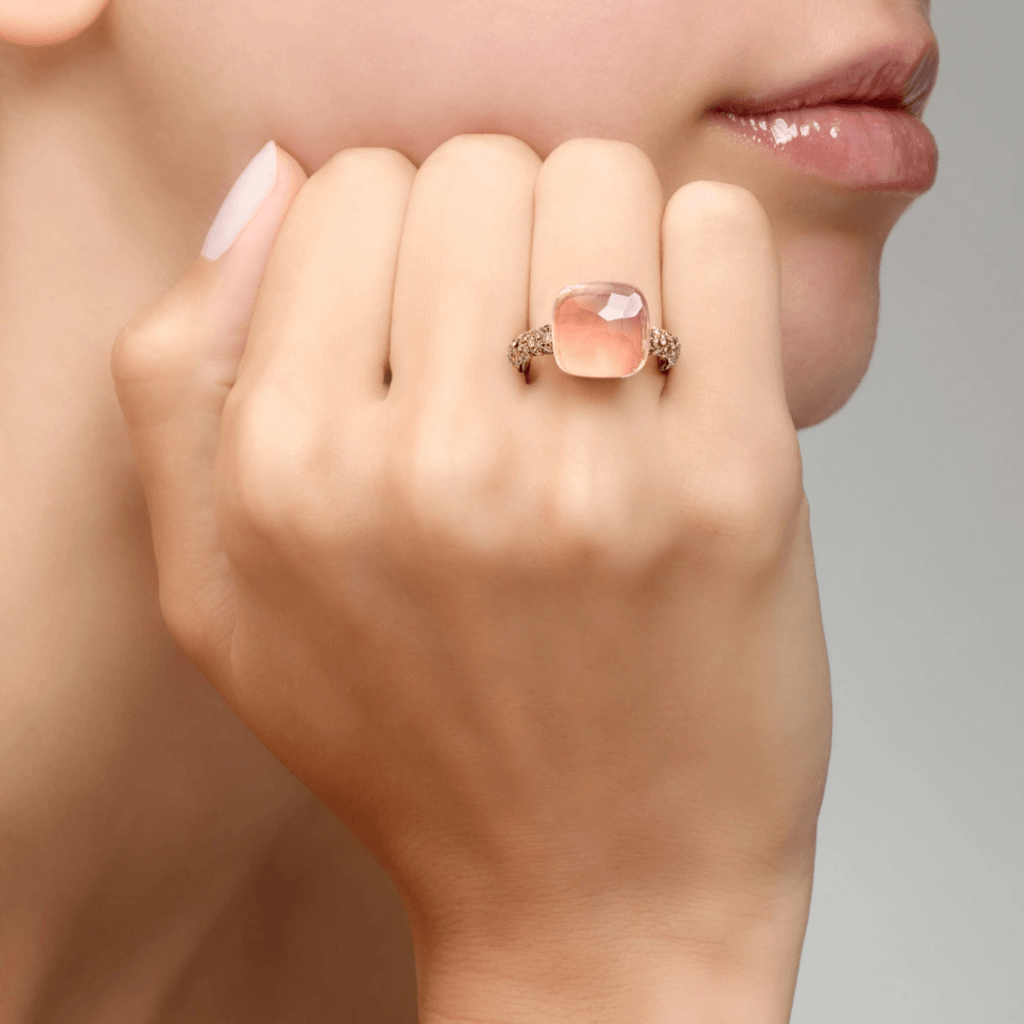 Pomellato Nudo ring roodgoud met diamant - PAB4010 O6000 BRCQR - #5 Pomellato Nudo ring roodgoud met diamant - PAB4010 O6000 BRCQR - #5