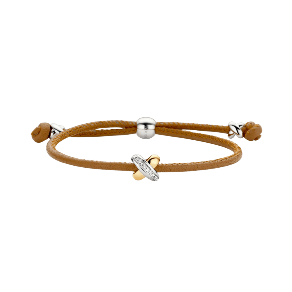 Tirisi Moda Kisses armband geelgoud met diamant - TM2133NB(2T) - #1 Tirisi Moda Kisses armband geelgoud met diamant - TM2133NB(2T) - #1