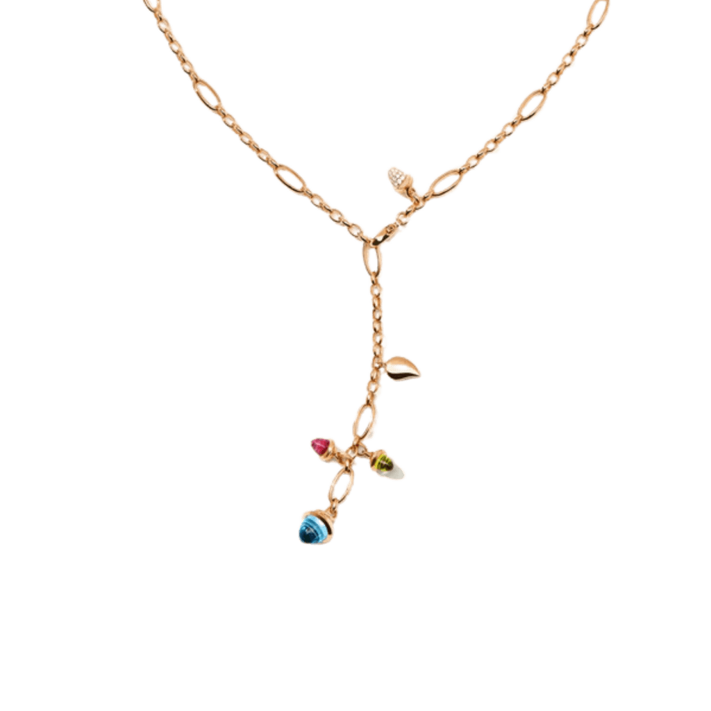Tamara Comolli Mikado collier roodgoud met diversen kleurstenen - N-M-Del51-Can-p-rg - #1 Tamara Comolli Mikado collier roodgoud met diversen kleurstenen - N-M-Del51-Can-p-rg - #1