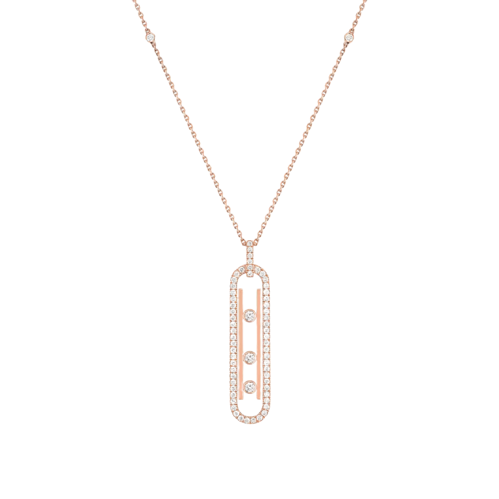 Messika Move 10th collier roodgoud met diamant - 10032-PG - #1 Messika Move 10th collier roodgoud met diamant - 10032-PG - #1