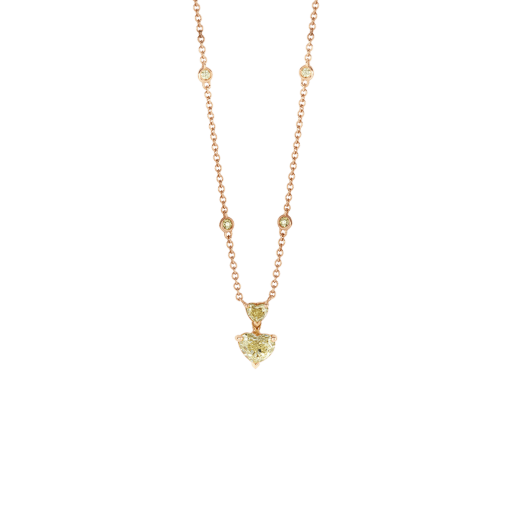 Schaap en Citroen Diamonds collier roodgoud met diamant - #1 Schaap en Citroen Diamonds collier roodgoud met diamant - #1