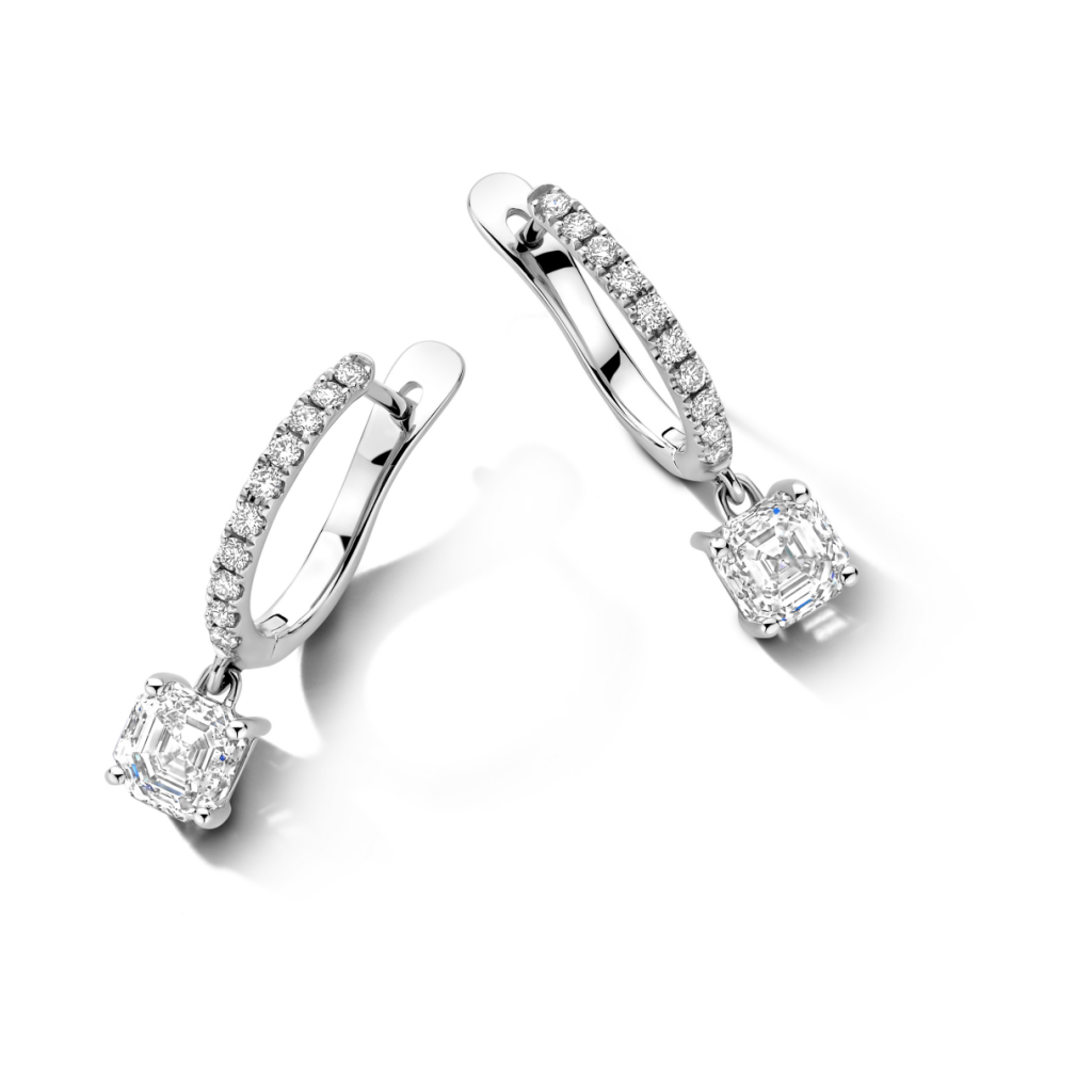 Royal Asscher Rose oorsieraad witgoud met diamant - E.222.RAC.18WG.13 GIA - #4 Royal Asscher Rose oorsieraad witgoud met diamant - E.222.RAC.18WG.13 GIA - #4