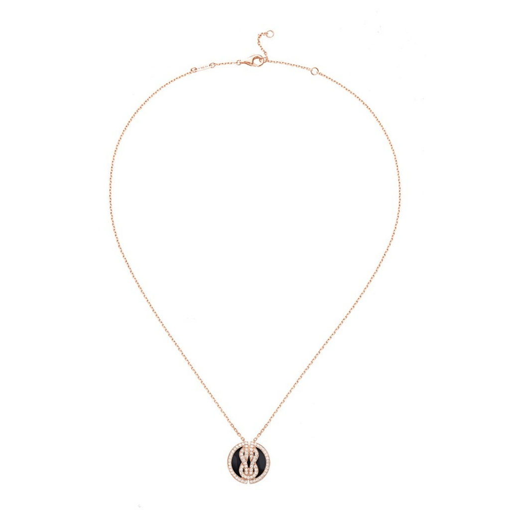 Fred Chance Infinie Lucky Medals collier roodgoud met diamant - 7B0269-000 - #2 Fred Chance Infinie Lucky Medals collier roodgoud met diamant - 7B0269-000 - #2
