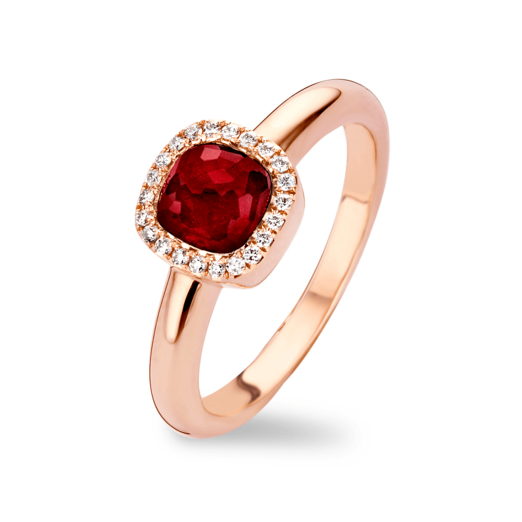 Tirisi Jewelry Milano Sweeties ring roodgoud met diamant - TR9624RUP - #1 Tirisi Jewelry Milano Sweeties ring roodgoud met diamant - TR9624RUP - #1