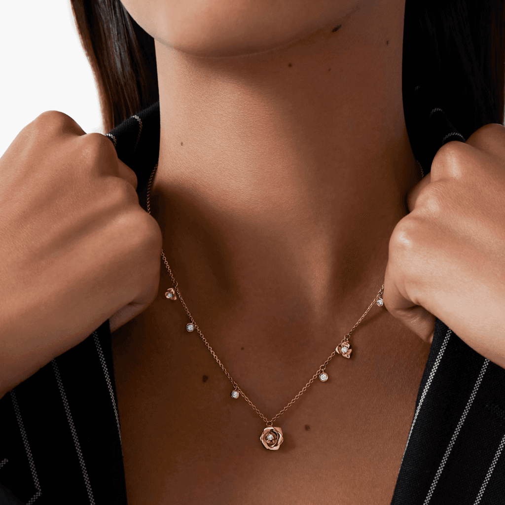 Piaget Rose collier roodgoud met diamant - G37UB600 - #4 Piaget Rose collier roodgoud met diamant - G37UB600 - #4