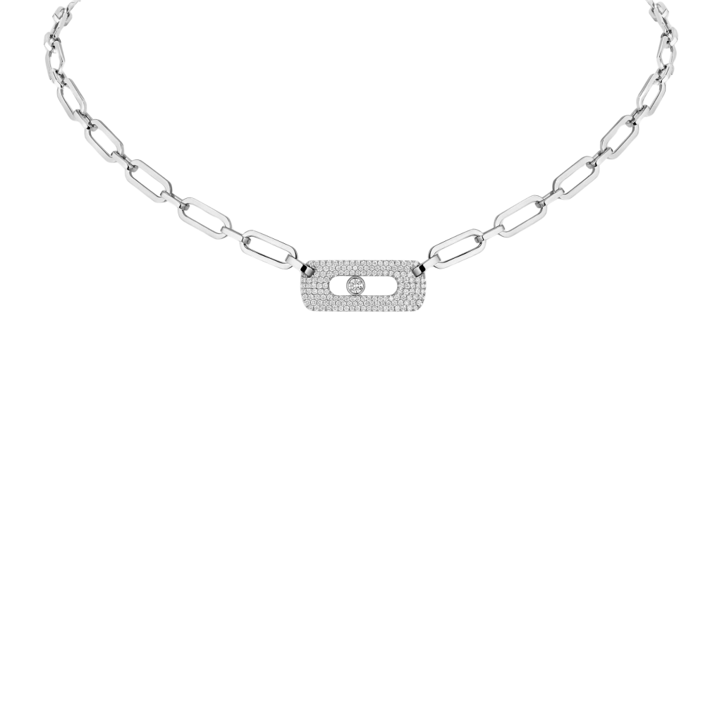 Messika Move Link collier witgoud met diamant - 12095-WG - #1 Messika Move Link collier witgoud met diamant - 12095-WG - #1