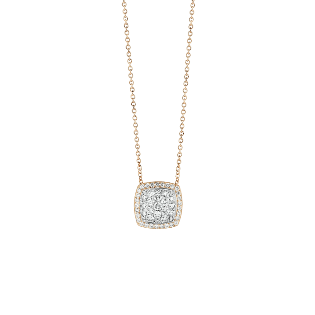Tirisi Jewelry Milano Exclusive collier roodgoud met diamant - TP9177D(2P) - #1 Tirisi Jewelry Milano Exclusive collier roodgoud met diamant - TP9177D(2P) - #1