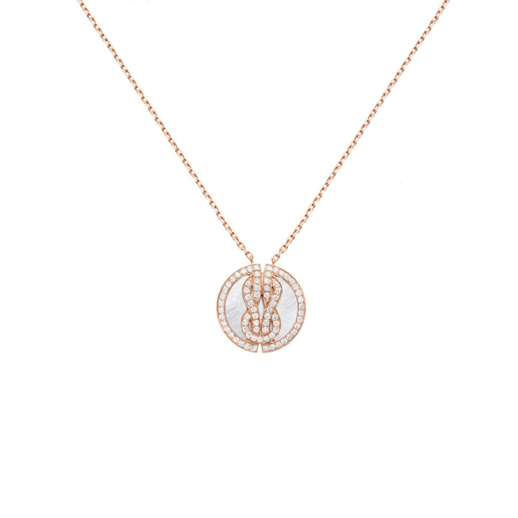 Fred Chance Infinie Lucky Medals collier roodgoud met diamant - 7B0268-000 - #1 Fred Chance Infinie Lucky Medals collier roodgoud met diamant - 7B0268-000 - #1
