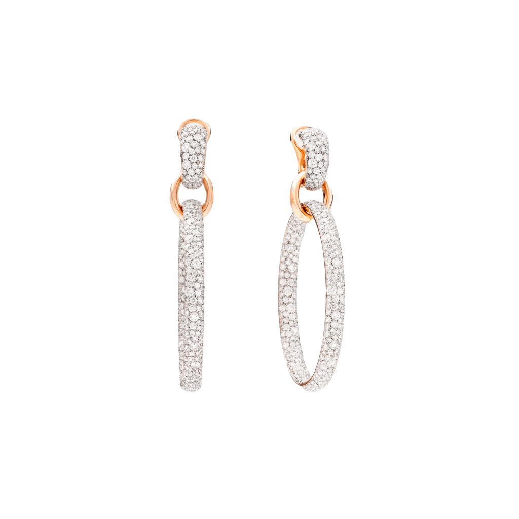 Pomellato Iconica oorsieraad roodgoud met diamant - POC2063 O7WHR DB000 - #1 Pomellato Iconica oorsieraad roodgoud met diamant - POC2063 O7WHR DB000 - #1