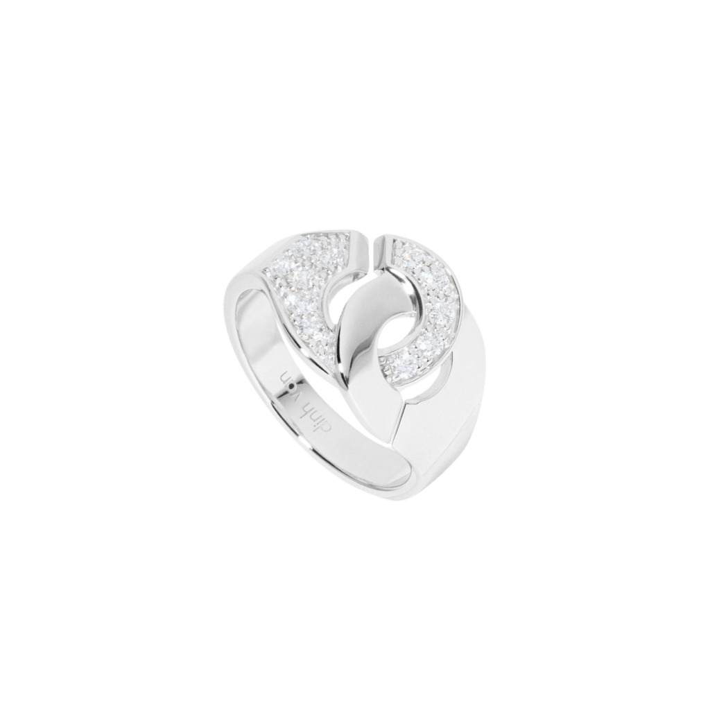 dinh van Menottes Dinh Van ring witgoud met diamant - 267103 - #1 dinh van Menottes Dinh Van ring witgoud met diamant - 267103 - #1